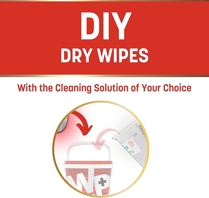 Replacement Standard Wipes Roll Multi-Task Wipes, Dry Wipes for Home and Business, 600Count, (6 Packs of 100)