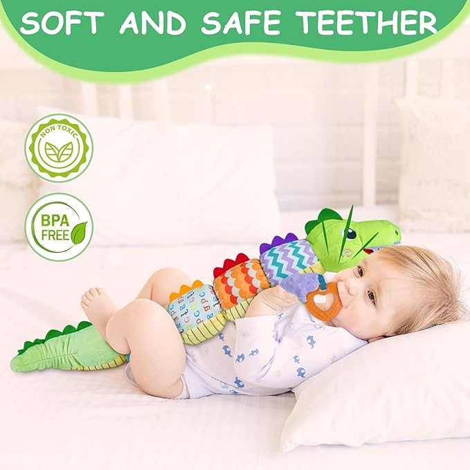 Baby Boy Toys for 0 3 6 9 12 Months, Soft Tummy Time Toy with Multi Textures,Rattle,Crinkle,Newborn Baby Stuffed Animal Toy, Baby Gift,Caterpillar