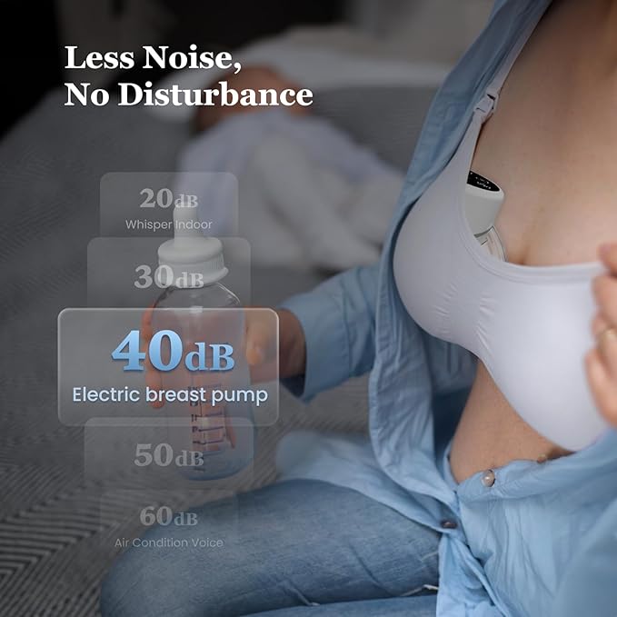 M6 Electric Breast Pump,4 Mode & 12 Levels,LED Display, Wearable Hands-Free Breast Pump,Portable Breast Pump (White M6-New)