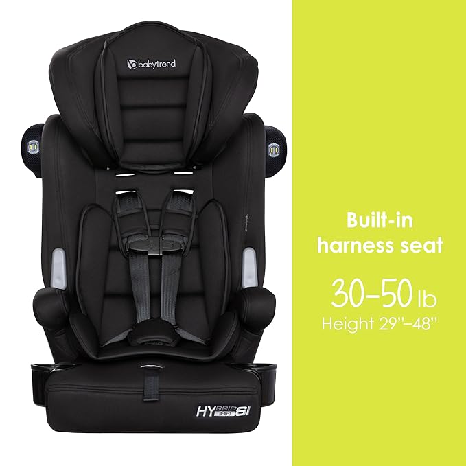 Baby Trend Hybrid SI 3-in-1 Combination Booster Car Seat with Side Impact Protection, Hoboken Black