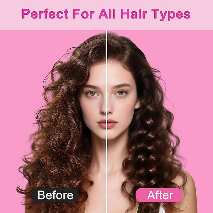 Curly Hair Brush, Curl Defining Brush with Soft Boar Bristles Detangling Tangled Glides, Wide-Teeth Design Effortlessly Shaping & Defining Curls, Curling Definer for Wet & Dry Hair (Pink)