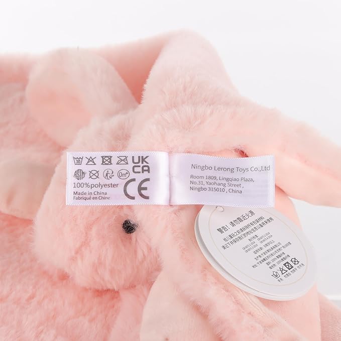 Apricot Lamb Stuffed Animals Blush Bunny Rabbit Security Blanket Infant Nursery Character Blanket Luxury Snuggler Plush Baby Lovey(Blush Bunny)