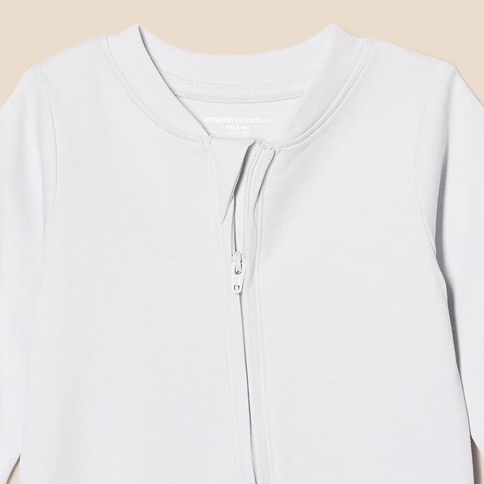 Amazon Essentials unisex-baby Cotton Zip-Front Footless Sleepsuit