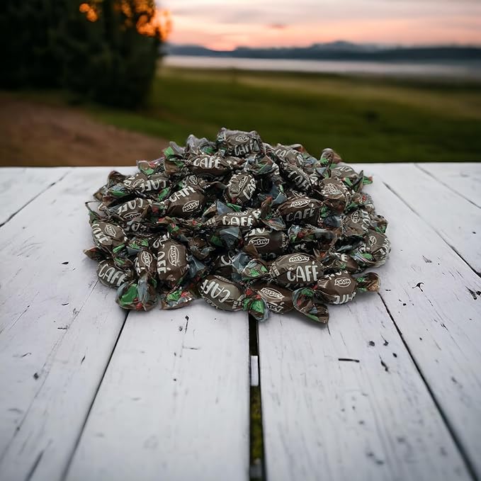 Coffee Flavor Filled Hard Candy-1.5 lbs Flavorful Coffee Filled Bon Bons for a Quick Burst of energy-Individually wrapped for Freshness-Approx 100 Pieces(24 oz)
