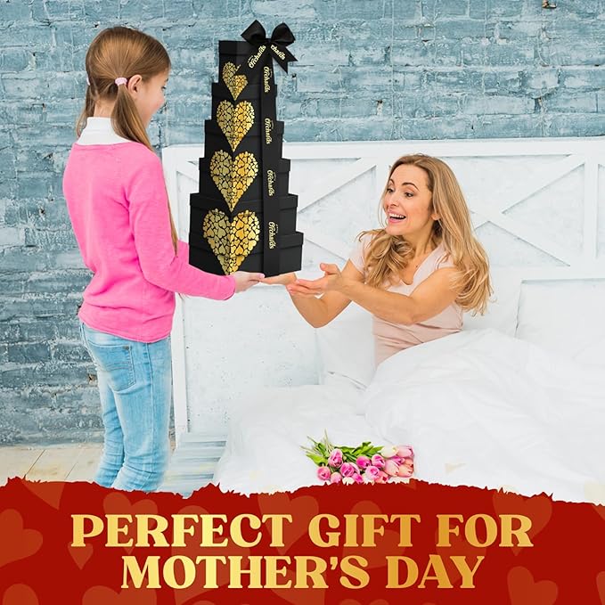 Nuts gift Basket Tower, Heart Design 6 Tier Food Baskets for Men and Women.