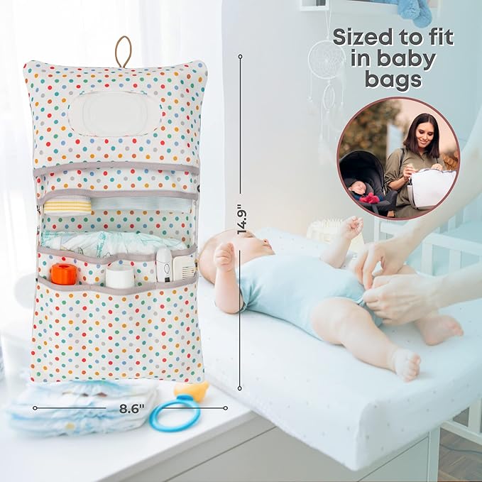 HAMUR Baby Diaper Bag Organizer – Travel-Friendly, Compact & Foldable | Stroller Pouch for Newborn Essentials – Must-Have for Boys & Girls (Animal)