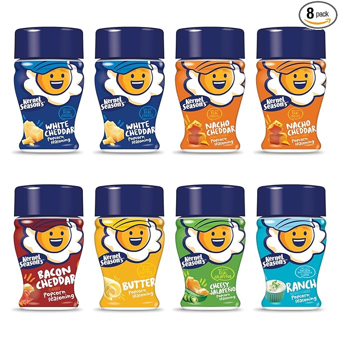 Kernel Season's Mini Savory Popcorn Seasoning Variety Pack, 0.9 Ounce (Pack of 8)