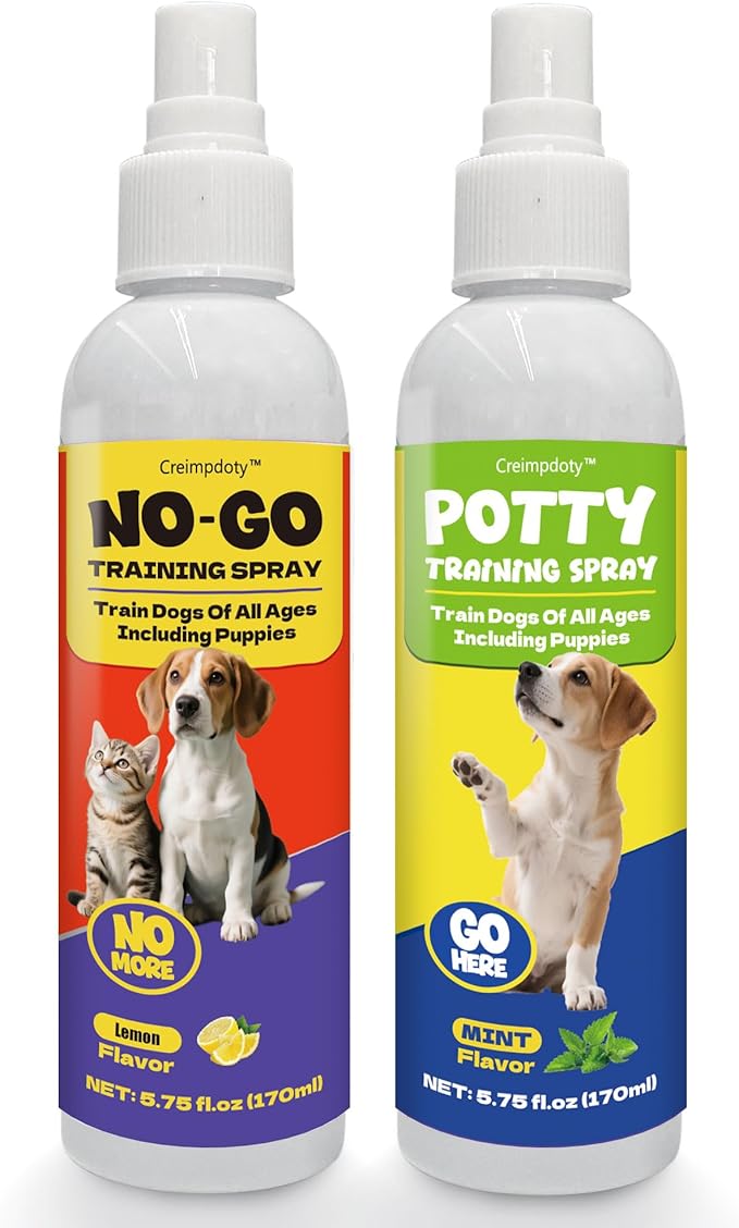 Dog Potty Training Spray Set, Indoor & Outdoor Potty Training for Dogs & Puppies, Stops Urination & Marking, Puppy Essentials (5.75 fl.oz)