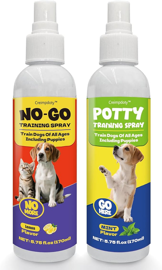 Dog Potty Training Spray Set, Indoor & Outdoor Potty Training for Dogs & Puppies, Stops Urination & Marking, Puppy Essentials (5.75 fl.oz)