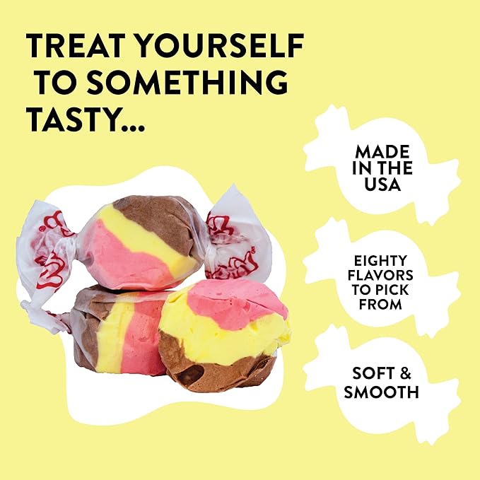 Taffy Town Saltwater Taffy, Banana Split, 2.5Lb