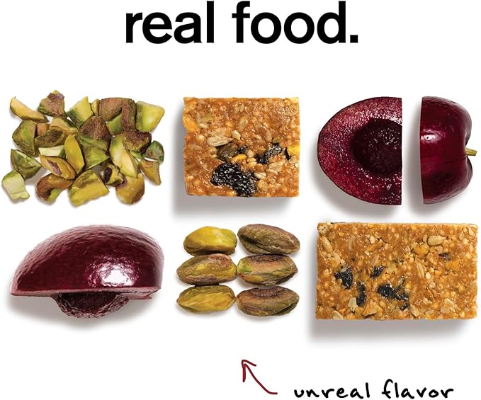 Skratch Labs Energy Bar | Cherry + Pistachio (12 Pack) | Plant Based Healthy Snack | Low Sugar - 5g Protein | Non-GMO, Gluten Free, Soy Free, Vegan, Kosher