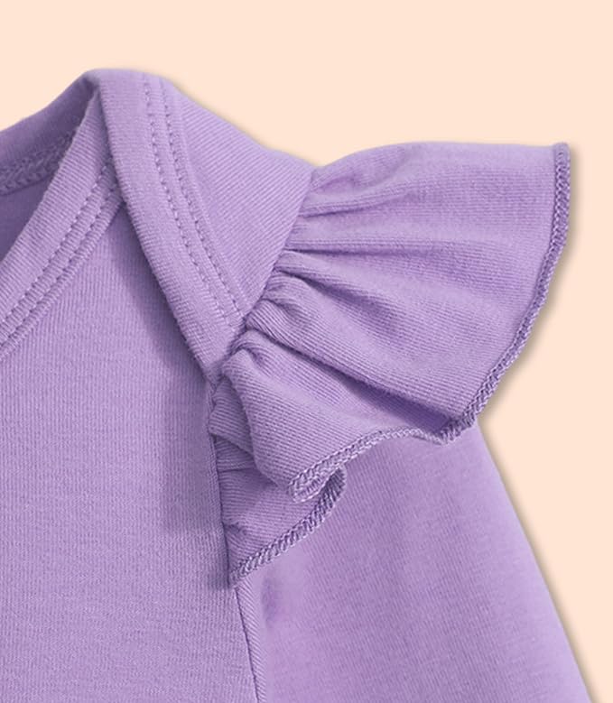 Infant Newborn Baby Girl Clothes Baby Girl Outfits For All Seasons Long Sleeve Snap Romper Pant Sets With Headband