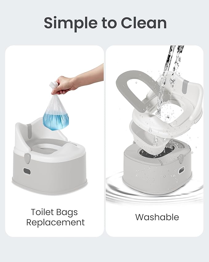 3-in-1 Toddler Potty Training Toilet for Boys and Girls with Soft Cushion Multi-use Baby Potty Chair for Toddlers 1-3 Training Potty Seat Toddler Toilet Baby Potty Training Seat with Step Stool