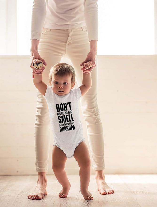 CBTwear Don't Look At Me, That Smell Is Coming From My Grandpa Baby Bodysuit - Newborn Unisex Clothes
