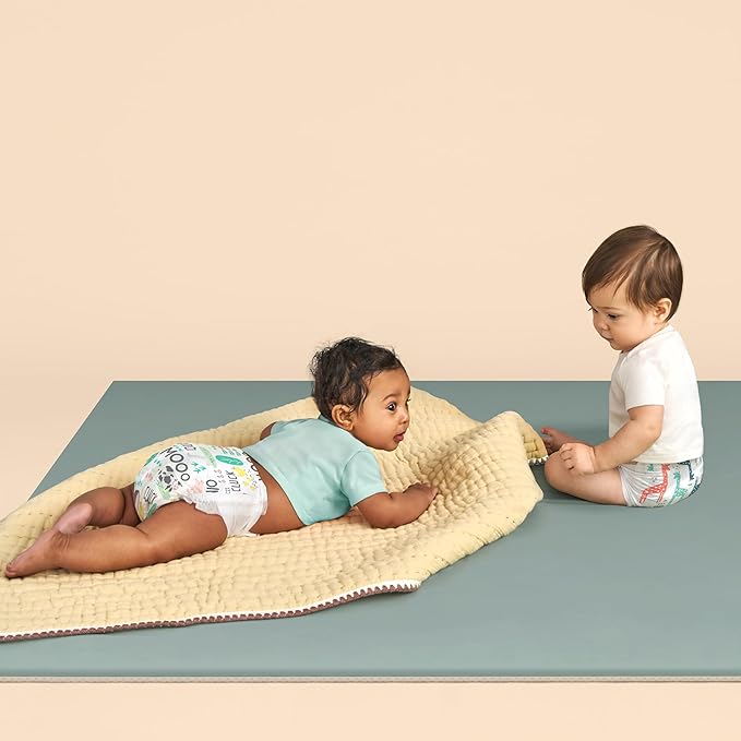 The Honest Company Clean Conscious Diapers for Delicate Skin | Up to 100% Leakproof | Hypoallergenic, Fragrance Free | Gender Neutral | Club Box, Size 2 (12-18 lbs), 72 Count (Prints May Vary)