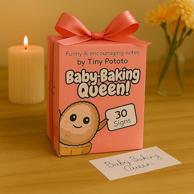 Funny Pregnancy Gifts for First Time Expecting Mothers - Handmade Crochet Potato Doll with 30 Funny Signs for Expecting Soon to Be Moms Pregnant Women - New Mom to be Gifts for 1st time Mom