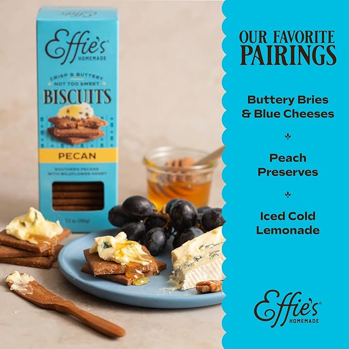Effie's Homemade Biscuits - Variety Pack - Oatcakes, Pecan, Cocoa - 3 Pack