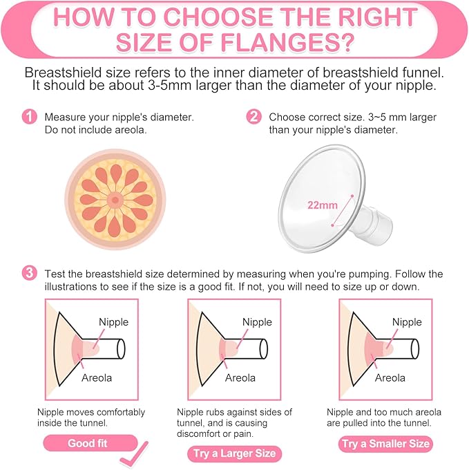 26mm Flanges Compatible with Spectra S2 S1 9 Plus Ameda MYA Motif Luna Breastpumps Replacement to Pump Parts Flange. Compatible with Spectra Parts/Accessories