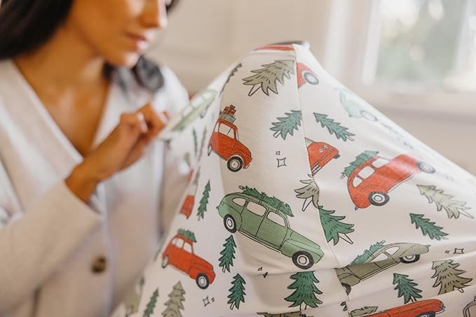 Copper Pearl Multi-Use Cover: Car Seat Covers, Nursing Cover, and Stroller Cover for Sun - Stretchy Fabric, All-Season Use, Stylish Designs, Easy Access for Moms - Griswold