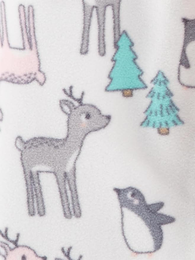 Simple Joys by Carter's girls Loose-Fit Flame Resistant Fleece Footed Pajamas