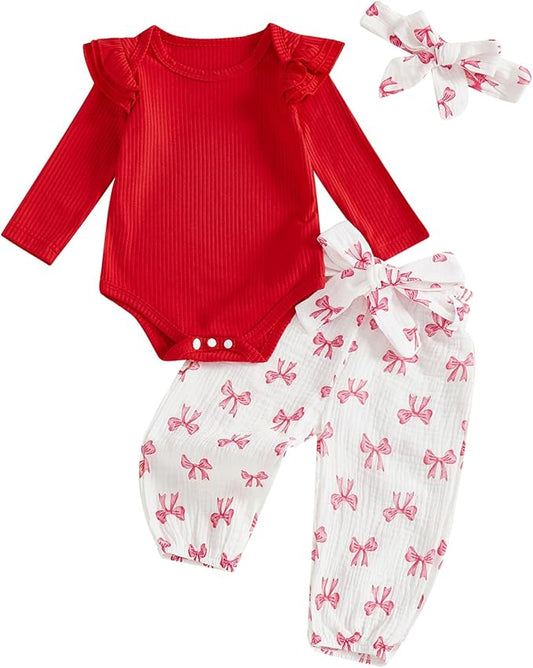 Mubineo Baby Girl Clothes Outfits Cute Flower Romper Daisy Pant Fall Winter Newborn Outfit Sets