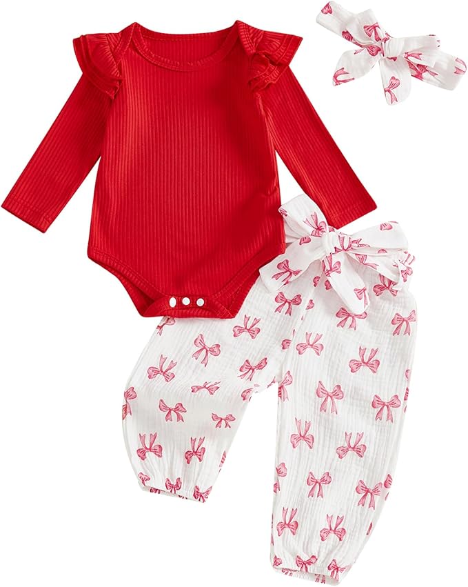 Mubineo Baby Girl Clothes Outfits Cute Flower Romper Daisy Pant Fall Winter Newborn Outfit Sets