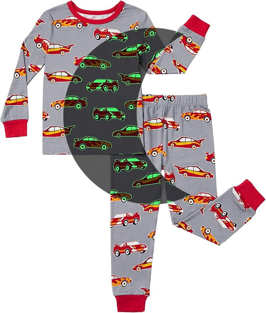 PATPAT Bamboo Viscose Pajama Sets for Toddler Boys & Girls Baby Kids, Ultra-soft Snug fit Pjs Sleepers for Birthday Holiday