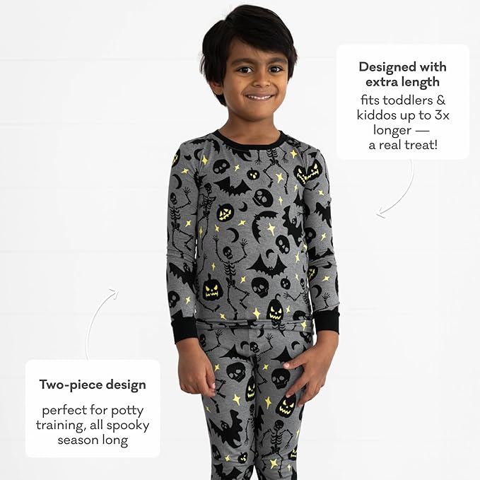 Little Sleepies Two-Piece Pajama Set for Boys & Girls, Soft Viscose from Bamboo Toddler Pajamas for Kids, Family Matching PJs
