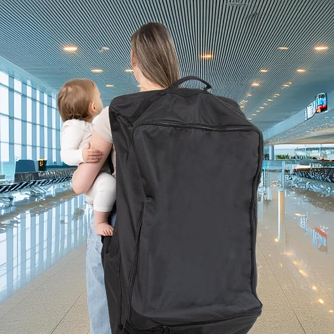 The Peanutshell Carseat Travel Bag for Airplane, Durable Padded Bag Gate Check Easy Carry Airport Car Seat Cover, Fits Most Graco, Evenflo, Toddler, Kids, Infant Baby Travel Essentials for Flying