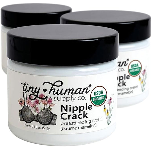 Organic Nipple Cream, Nipple Crack Lanolin Free Nipple Butter (3 Pack), Balm for Breastfeeding Mothers, No Need to Wash Off, Safe for Baby and Mama