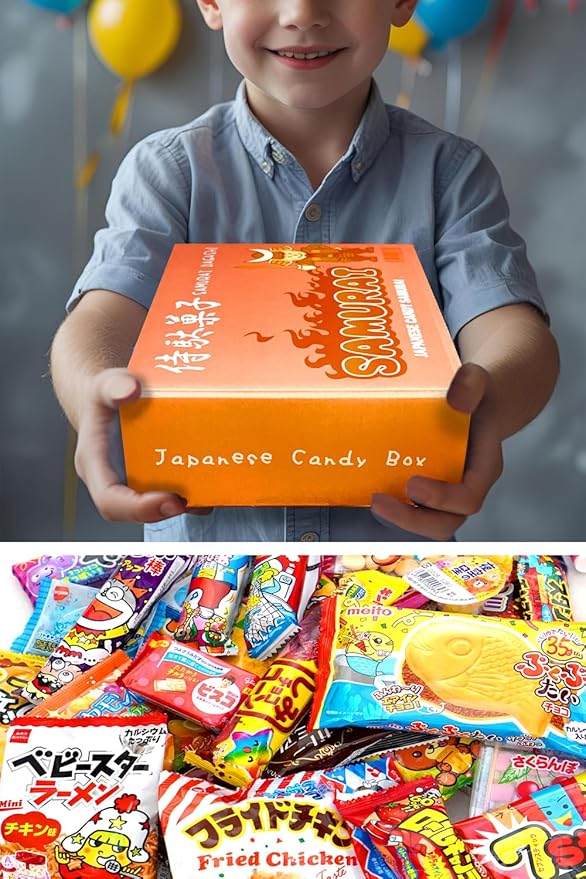 Japanese Candy Box - Japanese Snack Assortment (45 pcs) "SAMURAI DAGASHI"