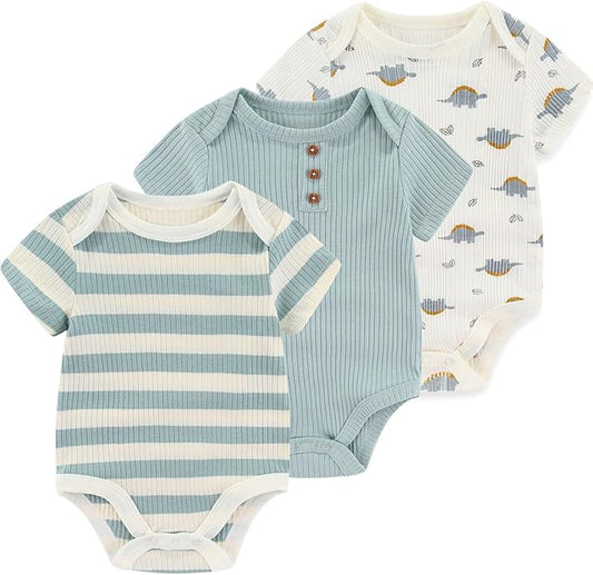 Baby Bodysuit Boy Girl Clothes Soft Newborn Infant Outfit Short Sleeve Romper