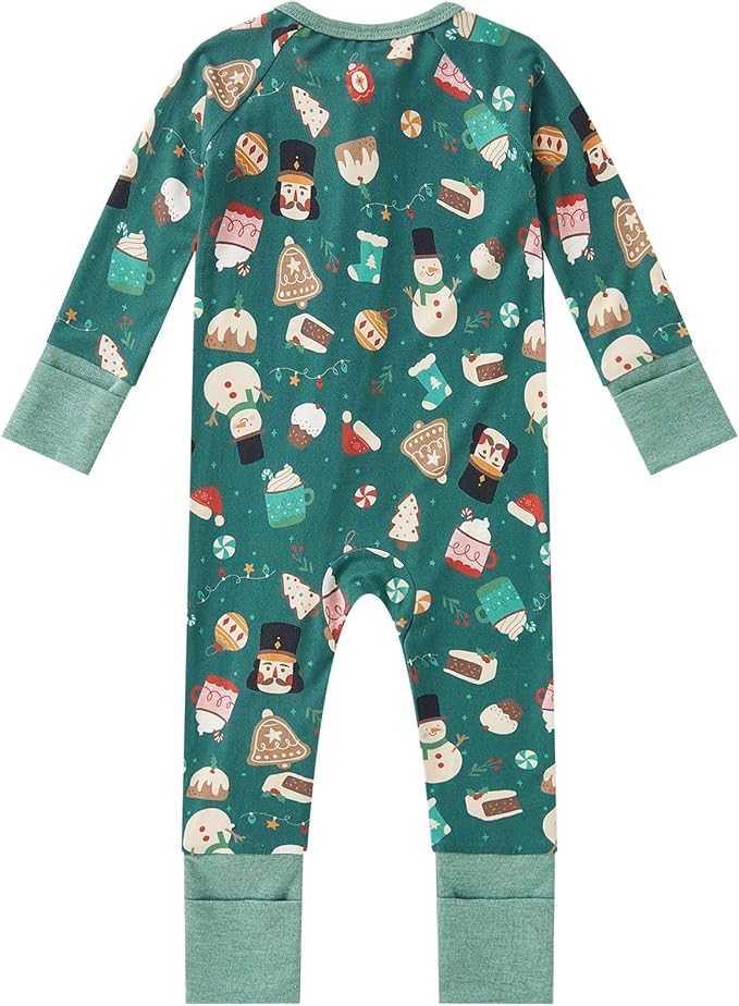 pureborn Baby Boys Girls Sleeper Snug Fit Viscose from Bamboo Pajamas 0-24 Months