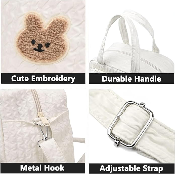 Baby Diaper Bag Tote, Cute Small Crossbody Nappy Mommy Bag, Lightweight Travel & Hospital Multifunction Storage Tote