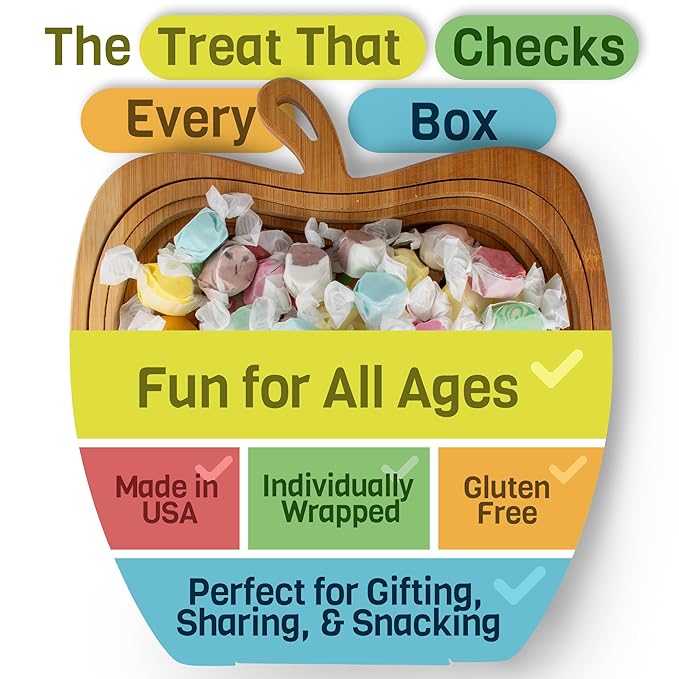 Snackathon Salt Water Taffy Assorted Mix – Epic 30-Flavor Variety, Bulk 4 LB Party Size, Soft & Chewy Gourmet Candy, Approx. 280+ Individually Wrapped Pieces