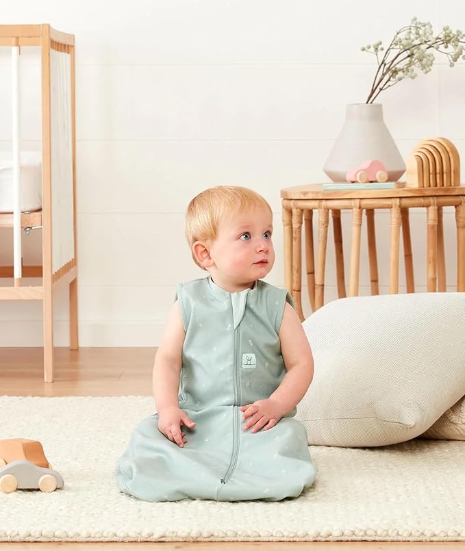 ergoPouch Jersey Sleeping Bag – Arms-Out Baby Sleep Sack – Soft, Breathable & Comfortable Parent (Sage, 3-12 Months, 0.2 TOG)
