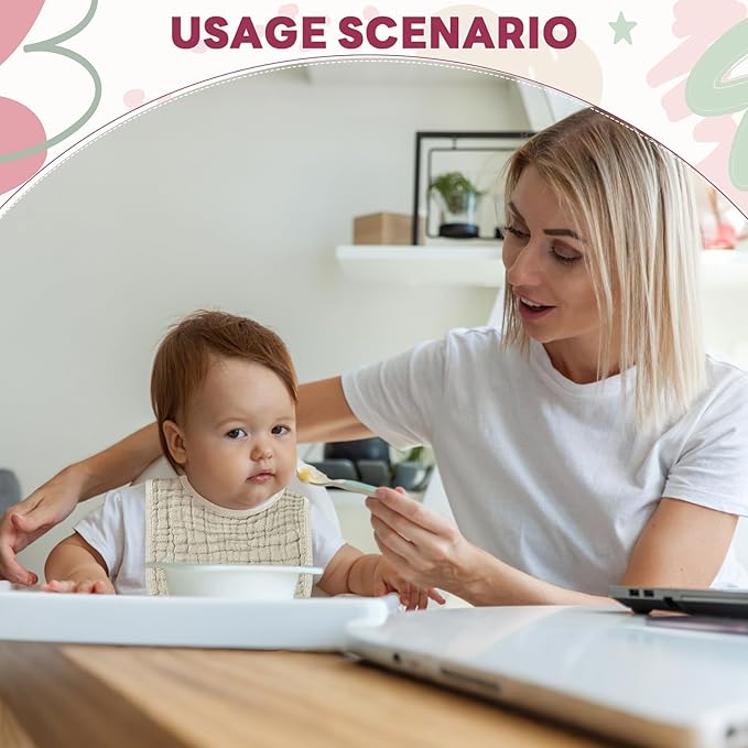 Tallew 8 Pack Baby Burp Cloth Sets with Muslin Burps and Bibs Washable Reusable Waterproof Soft Rags for Unisex Newborn Toddler Baby Boys and Girls Drooling Teething, 20 x 10 Inch(Dark Pink)