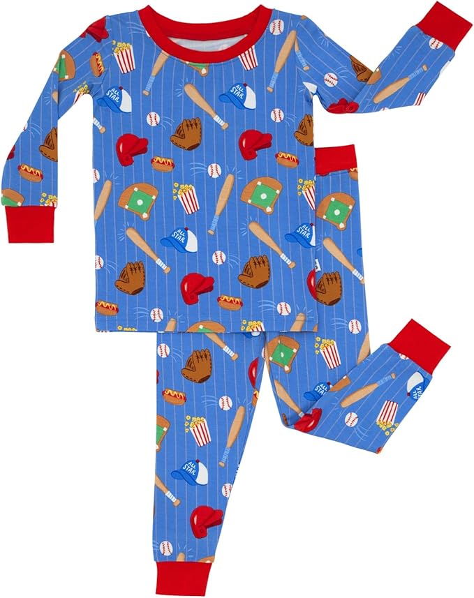 Little Sleepies Two-Piece Pajama Set for Boys & Girls, Soft Viscose from Bamboo Toddler Pajamas for Kids, Family Matching PJs
