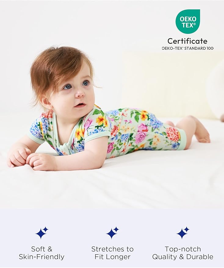 Bamboo Viscose Baby Girl Romper Infant Short Sleeve Zipper Baby Jumpsuit