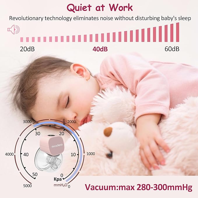 M5 Electric Breast Pump,4 Mode & 12 Levels,LED Display, Wearable Hands-Free Breast Pump,Portable Breast Pump (Pink M5 2PCS)