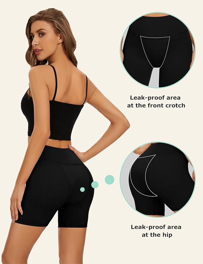 OVRUNS Period Underwear Shorts Heavy Flow Panties Leak proof period Sleep for Incontinence Maternity Postpartum for Women