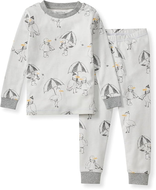 Burt's Bees Baby Boys' 2-Piece Long Sleeve Tee and Pants Organic Cotton Pajama Set