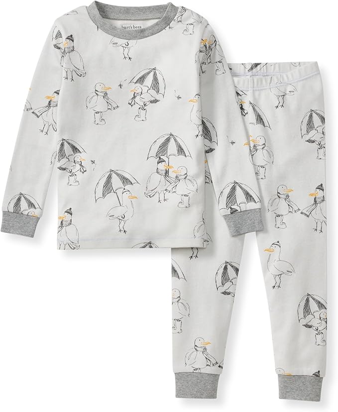 Burt's Bees Baby Boys' 2-Piece Long Sleeve Tee and Pants Organic Cotton Pajama Set
