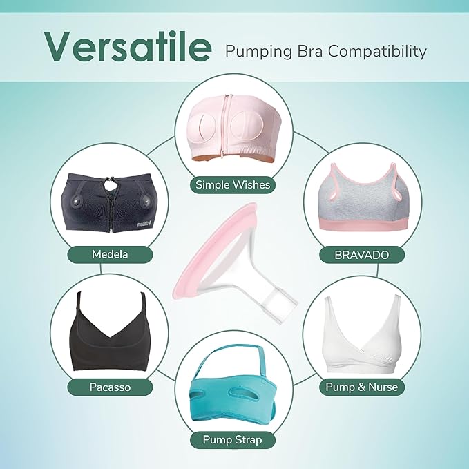 12mm Maymom MyFit Shields, Pano Series; Compatible with Medela Breast Pump Parts- PersonalFit, Freestyle, Harmony, Maxi, Freestyle Flex Connector; Connect to Maymom Widemouth/Narrow Connector, 2pcs