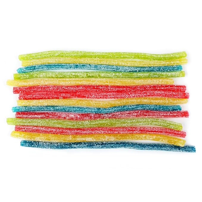 Sour Punch Rainbow Straws Assorted Flavors 4.5oz Tray (Pack of 6)