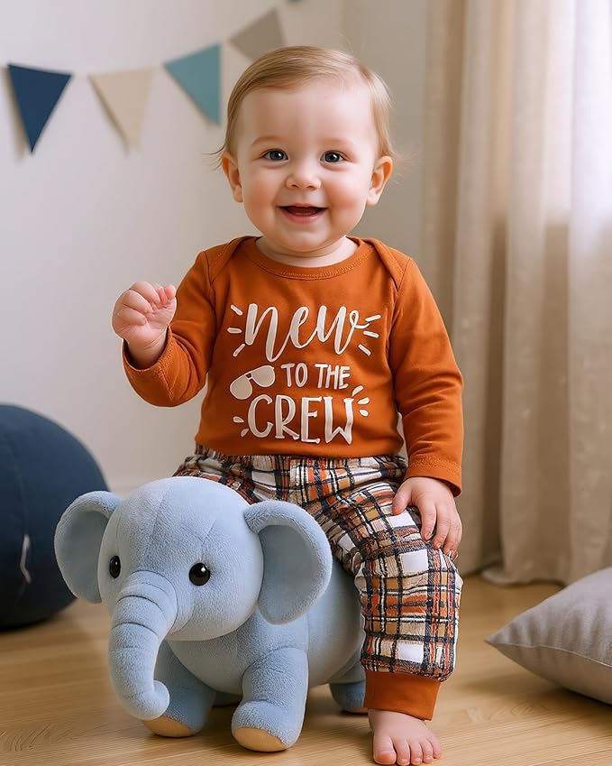 NZRVAWS Newborn Baby Boy Girl Clothes Unisex Infant Romper Pants Set Hat 4-Pack Outfits 0-12 Months 16 Pieces Toddler