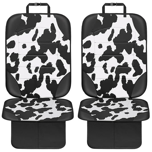Siivton Car Seat Protector for Child Car Seat,Waterproof Car Seat Cover with Thick Padding, Non-Slip Backing, Protects Fabric & Leather Seats, 2 Mesh Storage Pockets(2 Pack)
