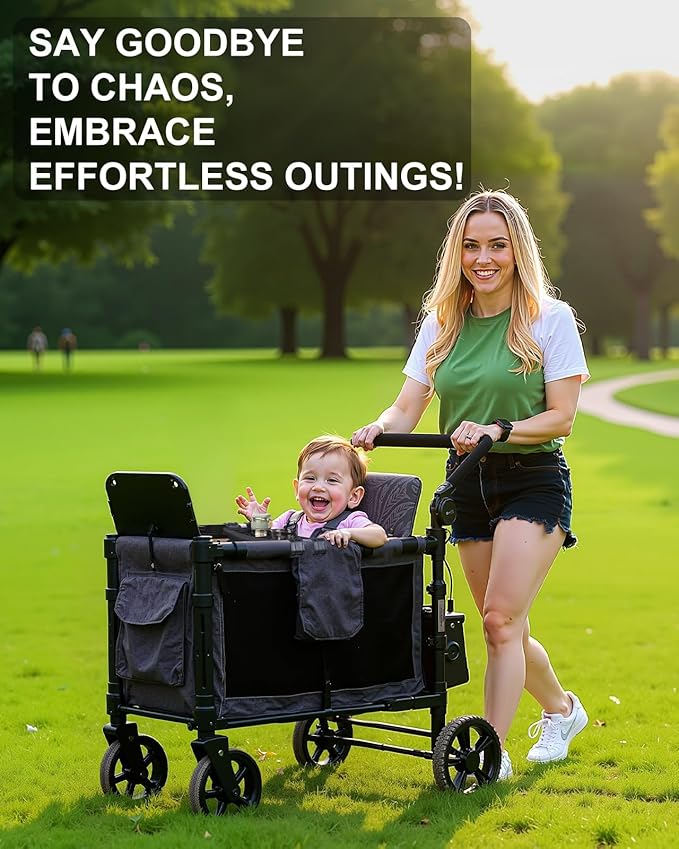 Stroller Snack Tray for Wonderfold Wagon W2 Series with Anti-Spill Cup Holders - Reinforced Frame Food Activity Tray, Waterproof Oxford Fabric,Stroller Attachment for Kids' Snacks & Drinks