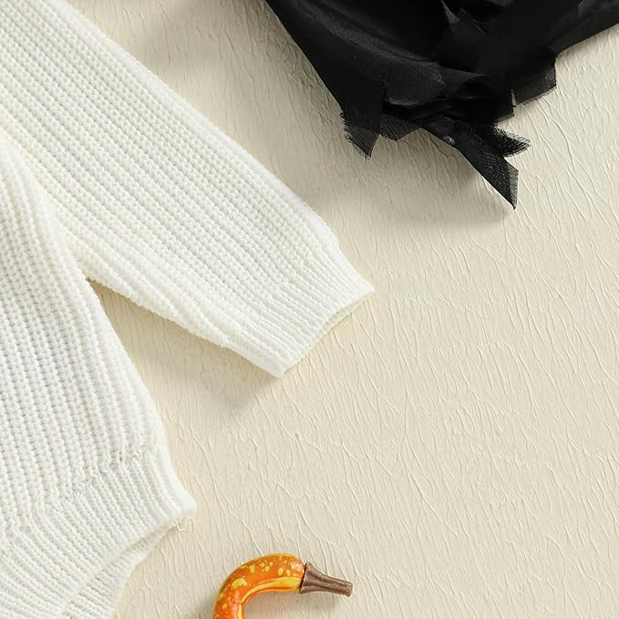 FYBITBO Baby Girl Boy Sweater Knit Oversized Pullover Sweatshirt Romper Onesie Warm Fall Winter Clothes Outfit Newborn