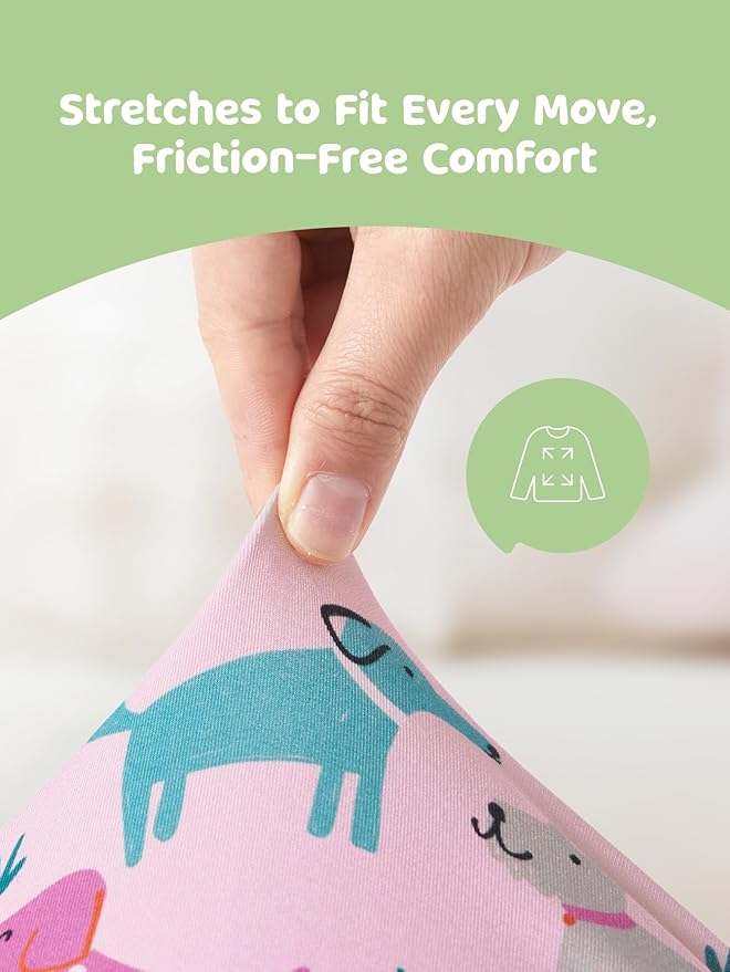 PATPAT Bamboo Viscose Pajama Sets for Toddler Boys & Girls Baby Kids, Ultra-soft Snug fit Pjs Sleepers for Birthday Holiday